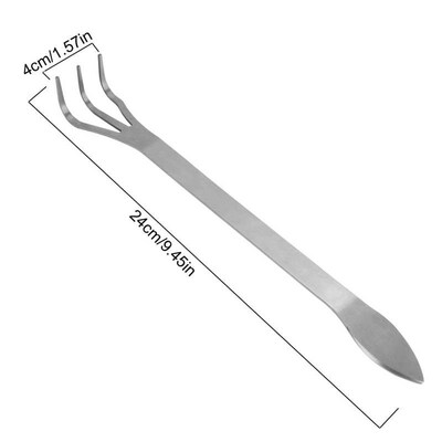 Bonsai Tree Tool Stainless Steel Root Rake 3-Prong Loosen So