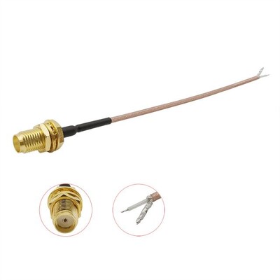 SMA Female Socket Nut Bulkhead to PCB Tin Solder RG178 Coaxi