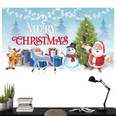 Merry Christmas Banner Indoor Non-fading Wall Christmas