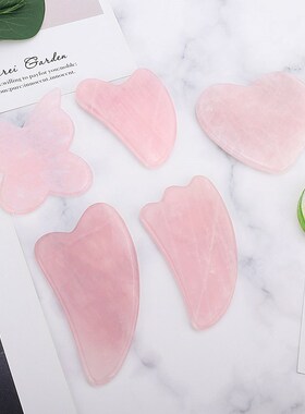 Scraping-Board Gua Sha Rose Quartz Massage Face-Lift-Tools J