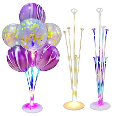 1/2Set Led Light Balloon Stand Holder Column Kids Birthday
