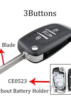 CE0523 New style Folding Car Key Shell For Peugeot 306 407 8