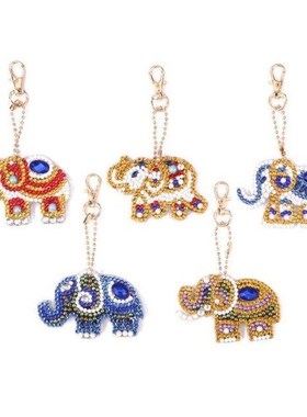 5pcs DIY Elephant Full Drill Special Shaped Diamond Painting