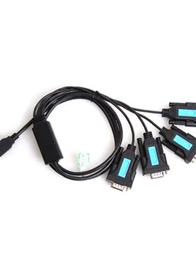 4 Port USB to RS232 RS-232 9-Pin DB9 Serial Cable Male A Con