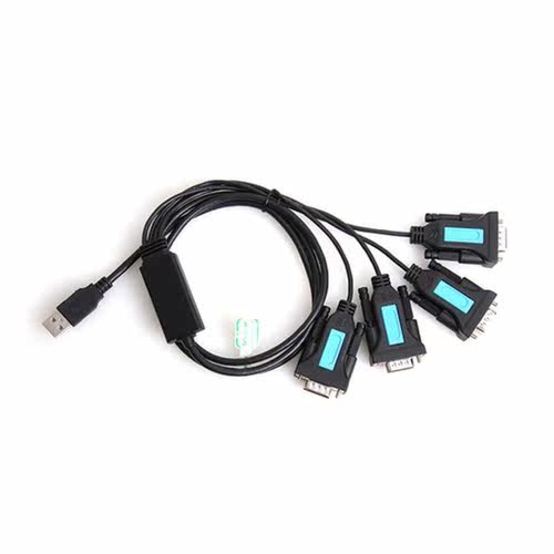 4 Port USB to RS232 RS-232 9-Pin DB9 Serial Cable Male A Con