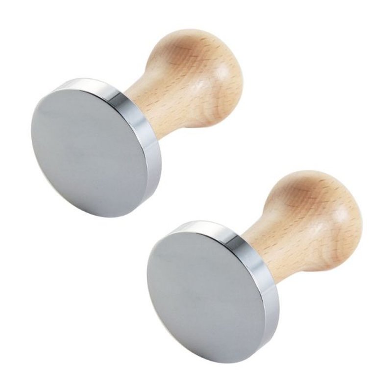 Coffee Powderer Coffee Tamper Wood Handle Stainless Steel Co