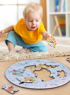 iPlay, iLearn Kids Wooden World Map Jigsaw Puzzles, Jumbo Ro