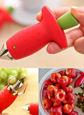 1 pcs Strawberry Hullers Metal  Plastic Fruit Remove Stalks