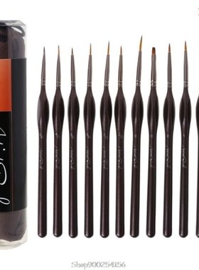 12pcs/set Scriptliner Detail Fine Paint Brushes Nylon Hair W