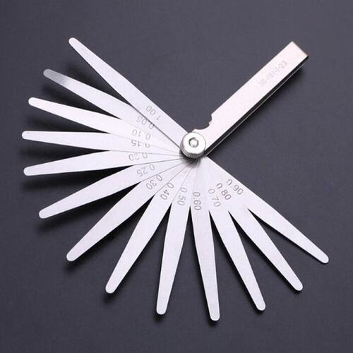 0.05-1.0mm Metric Feeler Gauge 20 Blade Stainless Steel Meas