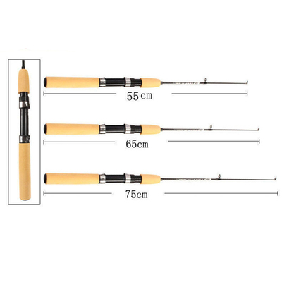 55/65/75cm Frp Shrimp Ice Fishing Rod Portable Winter Fishin
