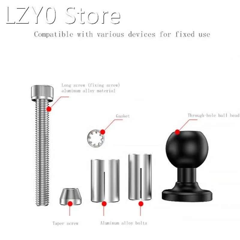 Aluminum Base Rubber Motorcycle Bike Mount Black Fork Stem B