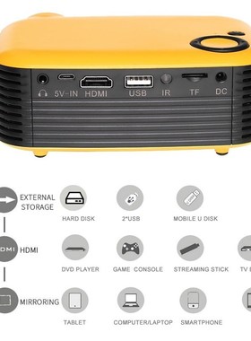 A2000 Mini Portable 1080P HD Household Smart Projector Home