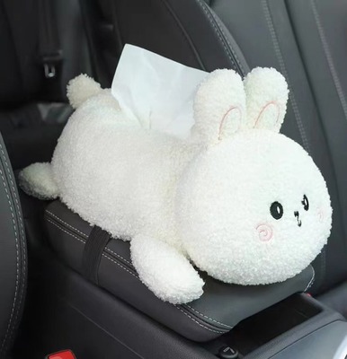 Cute Car Tissue Box Lamb Fabric Tissue Box Armrest Box Type