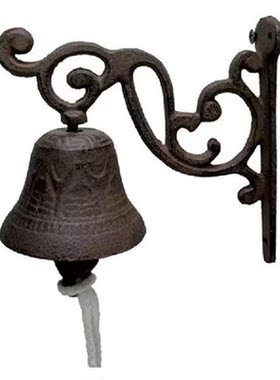 Dinner Bell Vintage Cast Iron Wall Mounted Metal Door Bell