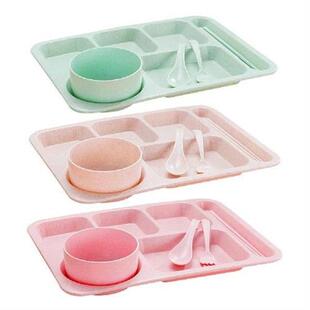 Durable Plastic Trays Divided Dinner Plate Lunch Container