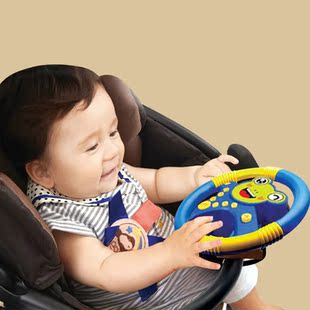 Eletric Simulation Steering Wheel Musical Educational Toy Ba