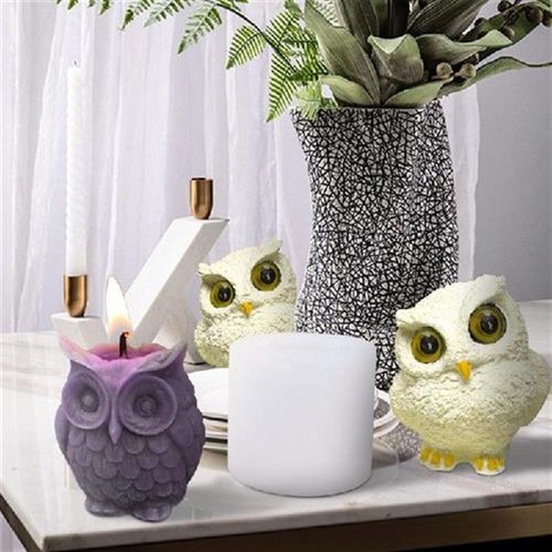 Silicone Candle Casting Die 3D Owl Shape Multifunctional