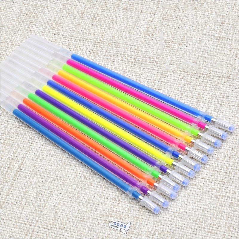 24/48 Pcs/lot Party Fluorescent Gel Pen Refills Multi-color
