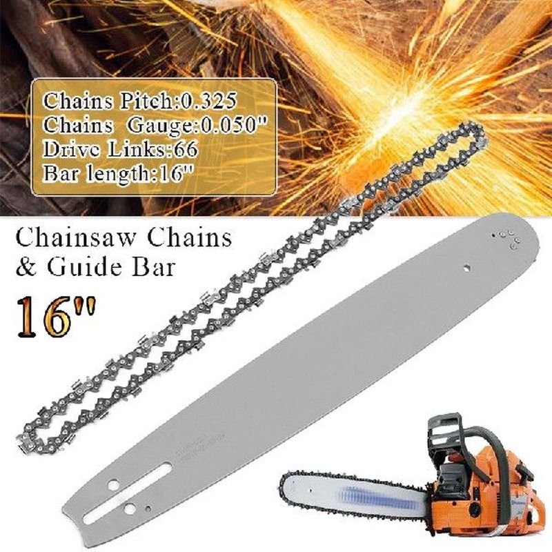 Saw chain 2Pcs 16 inch Guide Bar   Chainsaw Chains Semi
