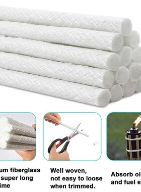 12x Kerosene Wicks Long Life Wick Holder Torch Wine Glass Fi