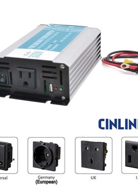 S Socket Pure Sine Wave Inverter 300W CLP300A DC 12V 24V 48V