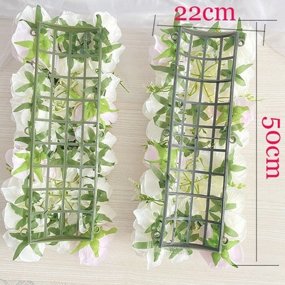 Artificial Peony Rose Hydrangea Row Wedding Background Fake