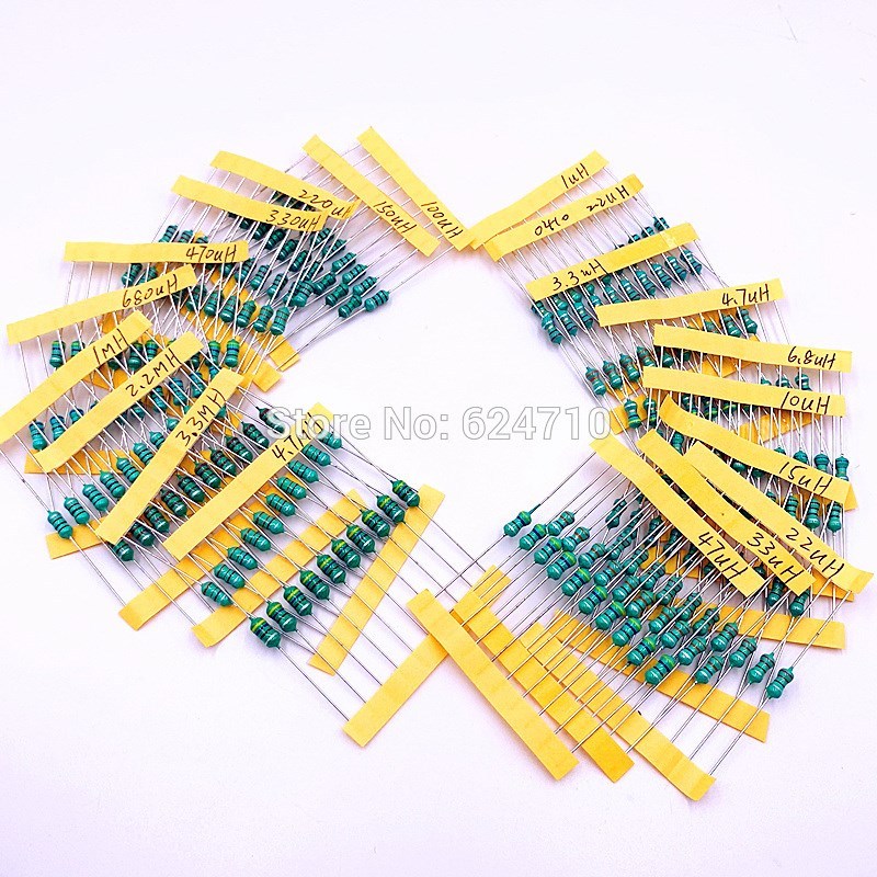 20*10pcs=200pcs 0410 1/2W 0.5W Color circle Coils Inductor