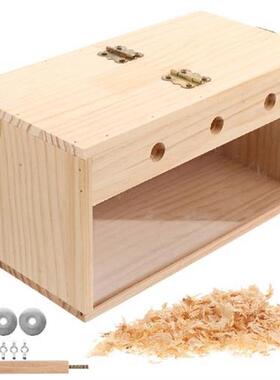 Parakeet Wooden Hatching House Budgie Box Window Bird