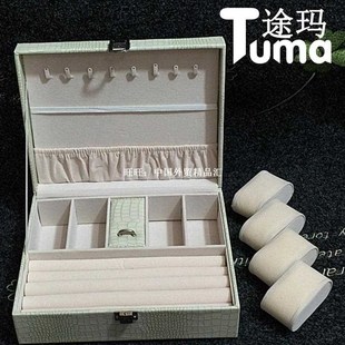 Lizard pattern pu leather jewelry box Princess jewelery stor