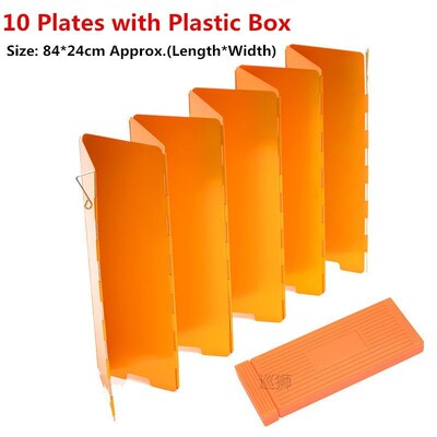 8/9/10 Plates Oxidized Camping Gas Stove Wind Shield Aluminu