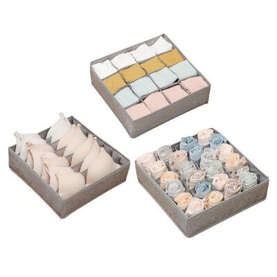 24 Grids Sock Storage Organizer Boxs Foldable Cabinet