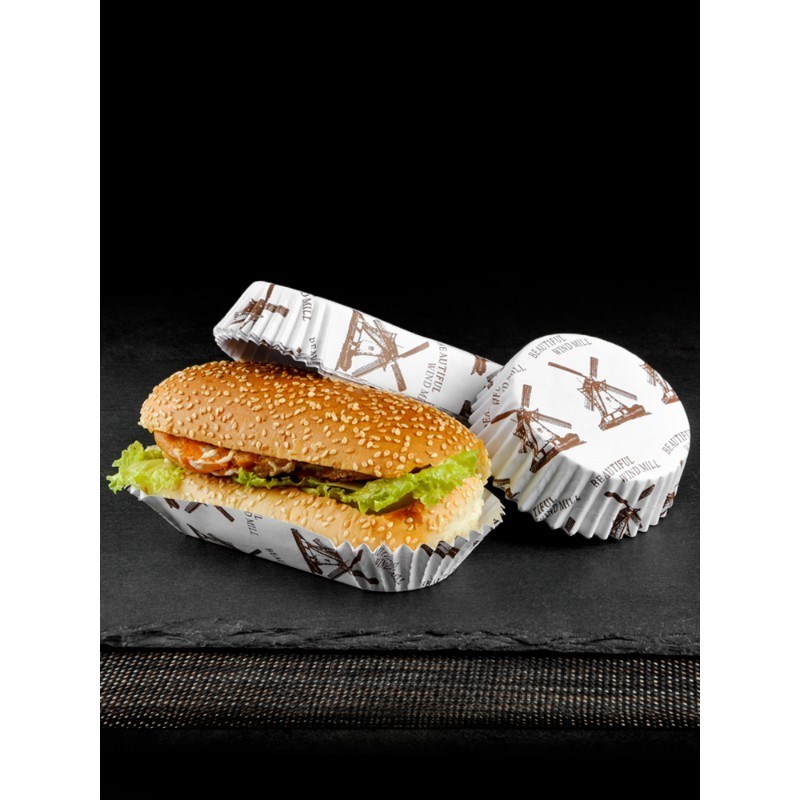 Round cake paper cups 200PCS Food grade coated paper tray Cu