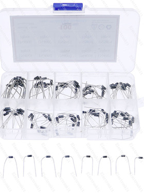 100pcs 10 Values DIP Diode Assorted Kit Box 1N4001 1N4002 1N