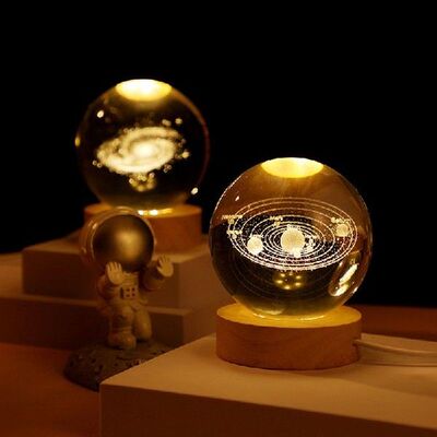 Crystal ball  Crystal Astronaut Planet Globe 3D Laser