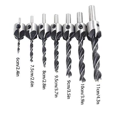 Drill Bits Set Reamer 7pcs Hole Drill Bit Tapper