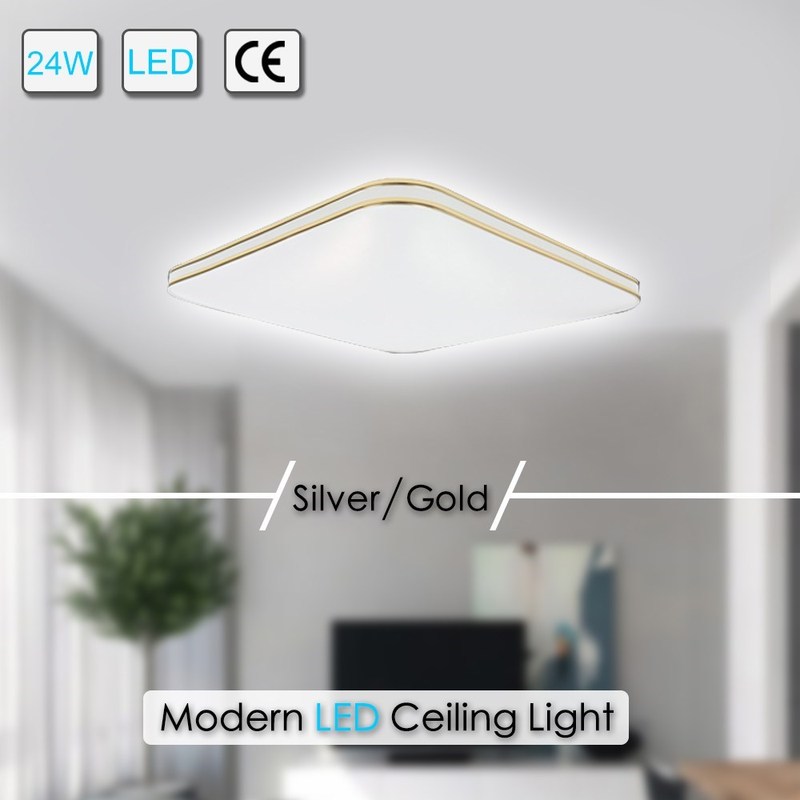 LED Ceiling Down Light Lamp 24W Square Energy Saving Flush P