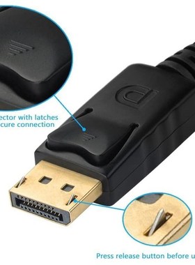 DP1.2 Adapter 3 In 1 Displayport To 4K HDMI Dvi Vga Convert