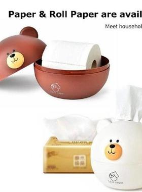 2pcs Cute Bear Tissue Box Nordic Roll Paper Pumping Paper