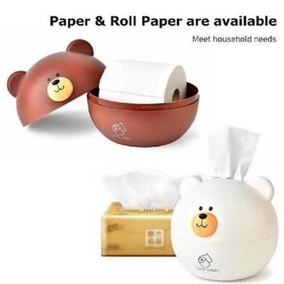 2pcs Cute Bear Tissue Box Nordic Roll Paper Pumping Paper