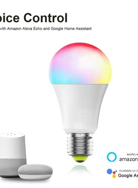 Tuya 12W 15W WiFi Smart Light Bulb, E27 RGB LED Lamp Dimmabl