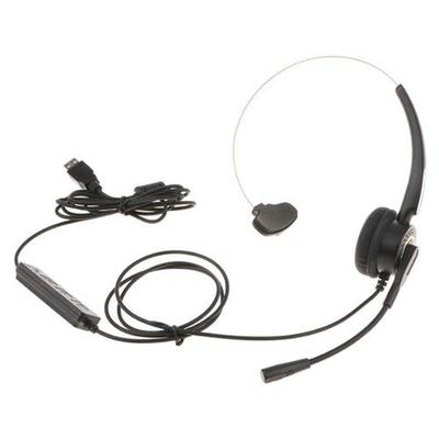 USB Plug Corded Headphone Monaural Call Center Noise Cancell