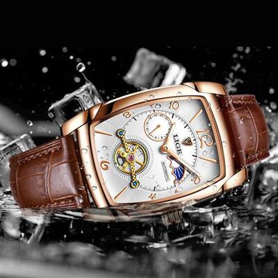 Luxury Mens Watches Square Automatic Watch for Men Tourbillo