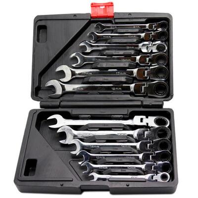 12PCKeys Set Multitool Wrench Ratchet Spanners Hand Tools Wr