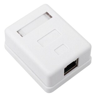 2PCs Network Box Cat.5e Single-Port Desktop Wiring Accessory