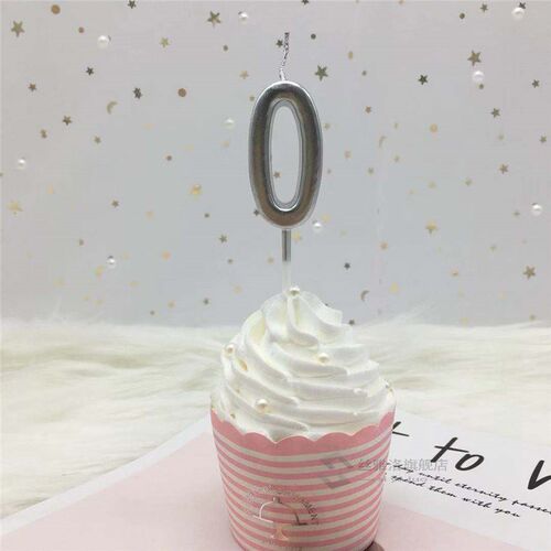Gold Silver Number Candles for A Cake Shimmer and Shine Part