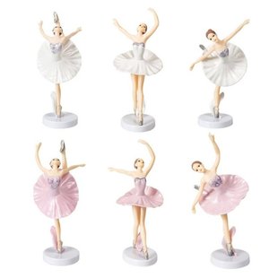 6 Pieces Ballerina ature Figurine Ballet Dancer Cake Top