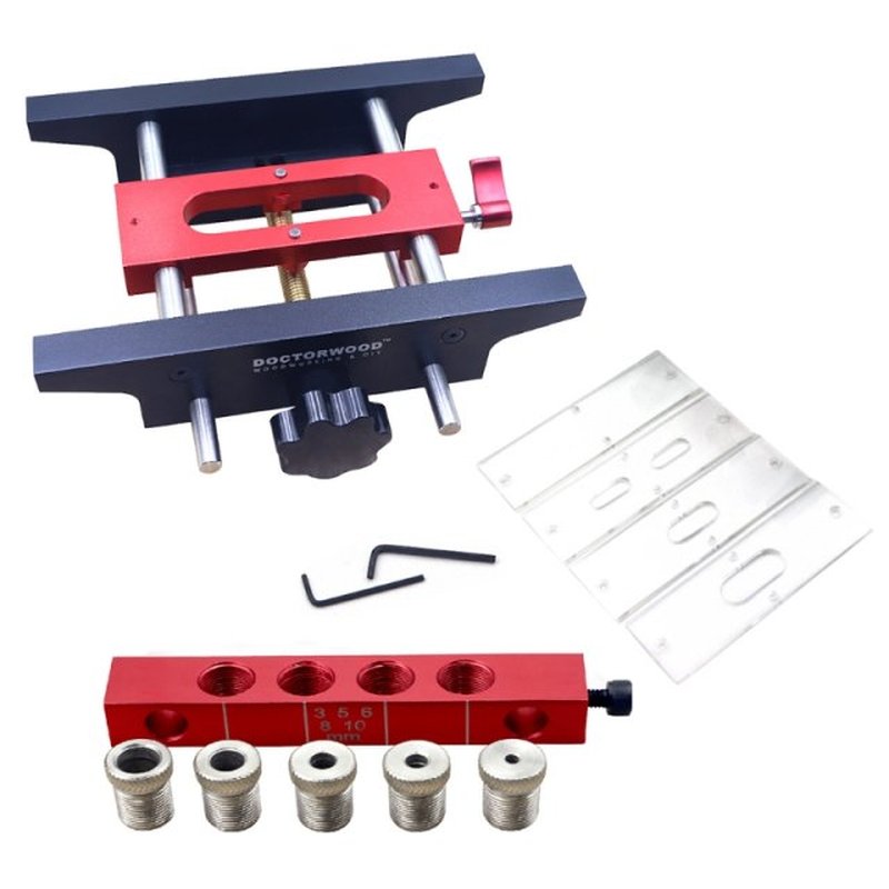 2-in-1 Drilling Punch Locator Self Center Dowel Guide for Wo
