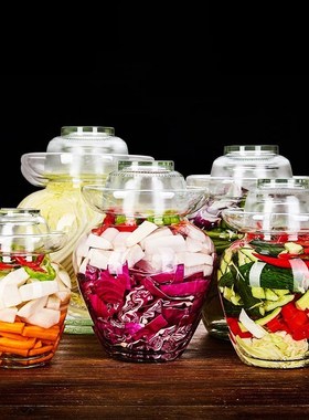 Transparent Thicken Glass Pickle Jars Night Stains Pickled V