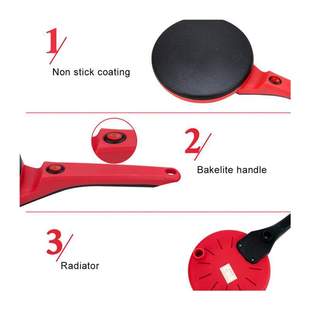 20cm Home Electric Crepes Maker Pizza Pancakes Machine Non-